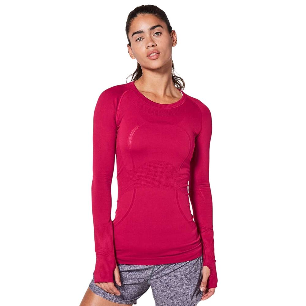 Lululemon Swiftly Tech Long Sleeve Crew 6 ORIGINAL Fit Ruby Dark Red Gym Run